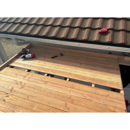 CARPORT BOIS DOUGLAS ADOSSE + LED