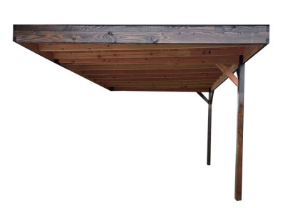 CARPORT BOIS DOUGLAS ADOSSE + LED