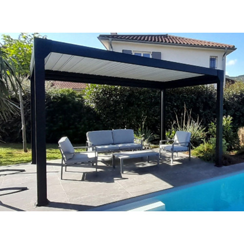 PERGOLA ALU BIOCLIMATIQUE MOTORISÉE SOLAIRE - 12M2
