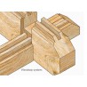 ABRI JARDIN MADRIER BOIS 34MM DOUBLE RAINURAGE