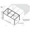 Abri Voiture Modulable Monopente Métallique 4,00 x 5,36 M