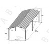 ABRI CAMPING CAR METALLIQUE 4.00 M X 8.00 M