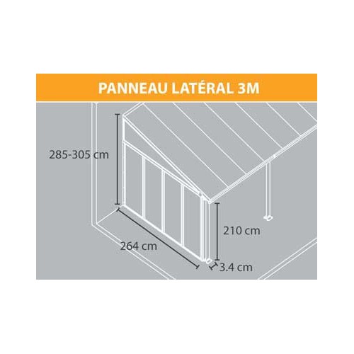 ABRI TERRASSE ALU   ::::::::::::::: 4.2 X 3.0 M