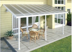 TOIT TERRASSE ALU BLANC ::::::::: 6.0 x 3.0 M