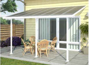 TOIT TERRASSE ALU BLANC :::::::::: 4 x 3 M