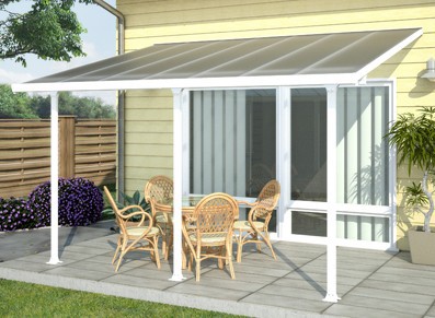 TOIT TERRASSE ALU BLANC :::::::::: 4 x 3 M