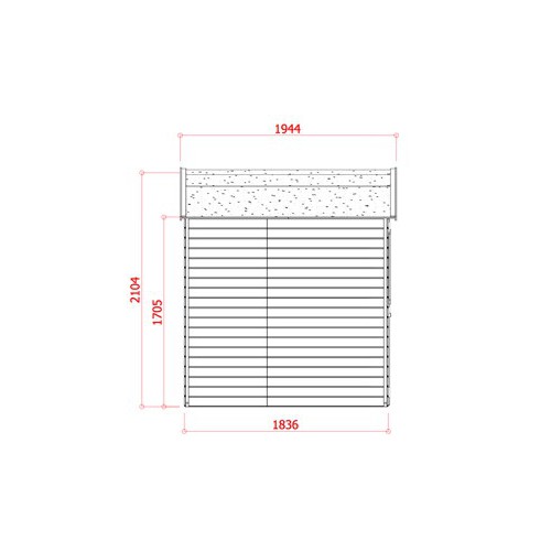 ABRI JARDIN BOIS TRAITÉ 12 MM 2,70 x 1,80 M