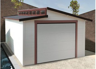 Garage bois madriers 28 mm 3.60 x 5.70 m