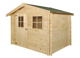 Abri de jardin madrier bois 19 mm 2.65 x 265 m
