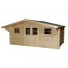 Abri de jardin bois madrier 28 mm :::: 5,25 X 4,81 M