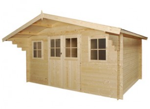 abri de jardin bois m/m 28 mm ::::: 4,35 x 4,81 m