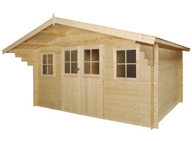 abri de jardin bois m/m 28 mm ::::: 4,35 x 4,81 m