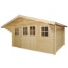 abri de jardin bois m/m 28 mm ::::: 4,35 x 4,81 m