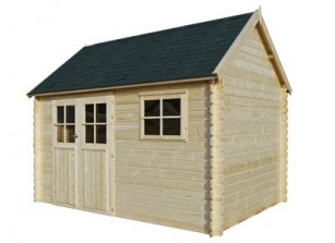 abri de jardin bois m/m 28 mm ::::: 3,91 x 3,15 m