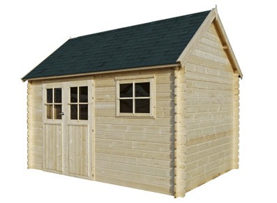 abri de jardin bois m/m 28 mm ::::: 3,91 x 3,15 m