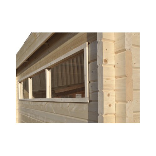 ABRI JARDIN MADRIER BOIS 44 MM  5,12 x 3,27 M