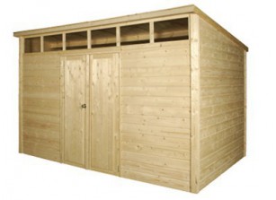 ABRI JARDIN BOIS + TOIT SKYLIGHT 3.66 x 2.11 M