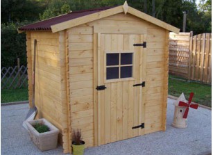 Abri de Jardin en Bois 6 m2 - l332xP222xH232cm - Cabanon Jardin extérieur  avec Sol - Cabane de Jardin - Chalet de Loisirs - Maison d'été - TIMBELA  M334FB : : Jardin