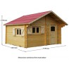 ABRI DE JARDIN BOIS 60 MM 5.19 x 4.81 M