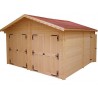 GARAGE DOUBLE BOIS MADRIER 60 MM 6.35 x 6.64 M