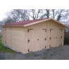 GARAGE DOUBLE BOIS MADRIER 42 MM 6.35 x 6.64 M