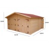 GARAGE DOUBLE BOIS MADRIER 60 MM 6.35 x 6.64 M