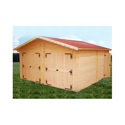 GARAGE DOUBLE BOIS MADRIER 60 MM   6.35 x 6.64 M