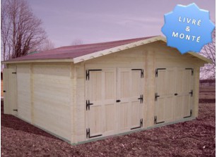 GARAGE DOUBLE BOIS 42 MM MONTÉ 6.35 x 6.64 M