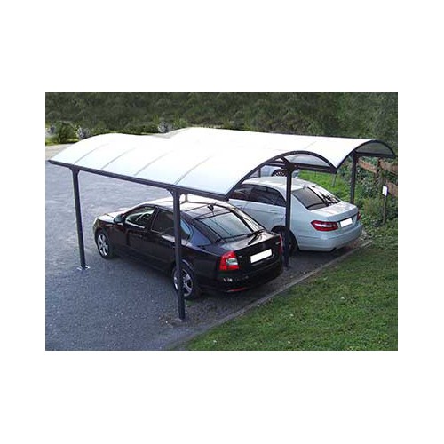 DOUBLE CARPORT ALU ET POLYCARBONATE 4.85 x 6.00 M