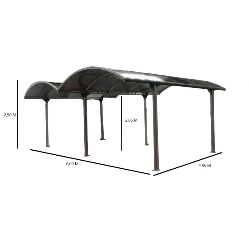 Carport alu 2 voitures, carport double alu sur mesure