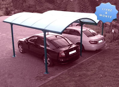 CARPORT ALUMINIUM DOUBLE / TOIT ARRONDI 29M2