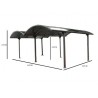 CARPORT ALUMINIUM DOUBLE / TOIT ARRONDI 29M2