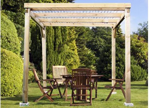 PERGOLA, TONNELLE EN BOIS : offrez-vous un salon en plein air PROMO -  France Abris