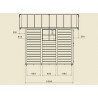 ABRI JARDIN PVC DECO 7.5 m2 SHERWOOD 3.70 x 2.98 m