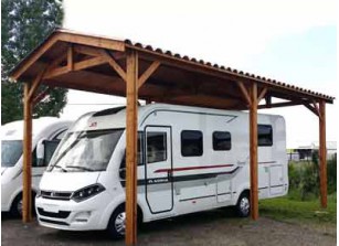 ABRI CAMPING CAR BOIS DOUGLAS 3.74 x 7.90 M