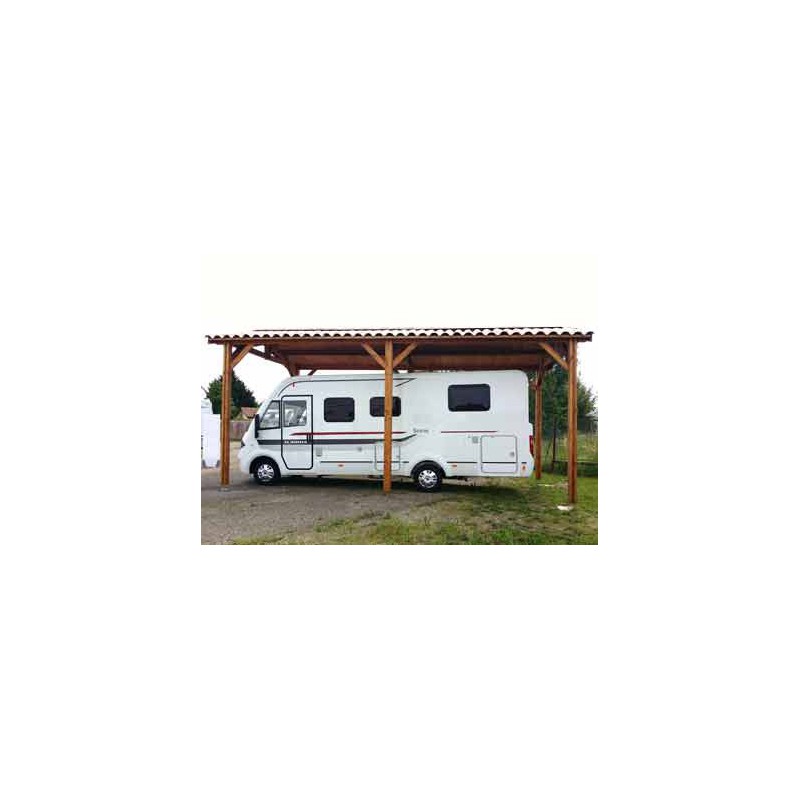 Abri une pente, 450cmx750cm, bois douglas francais, carport