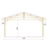 ABRI VOITURE BOIS DOUGLAS :::::: 5.00 x 4.90 M
