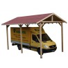 ABRI CAMPING CAR BOIS TRAITÉ 4.00 X 6.30 M