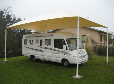 Abri camping car métallotextile