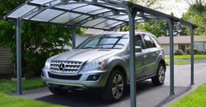 Carport en kit métal et polycarbonate