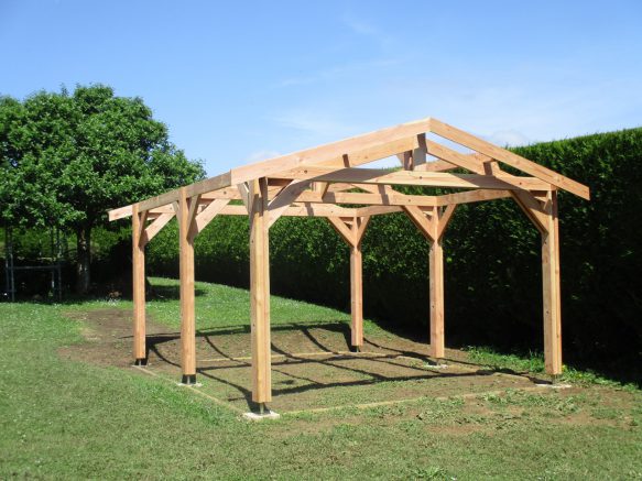 ossature de carport en bois douglas