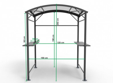 abri métallique pour barbecue