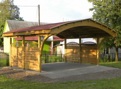 carport bois avec bardages