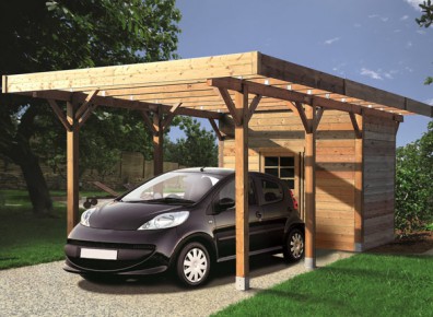 Stocker et stationner grâce au carport avec atelier !