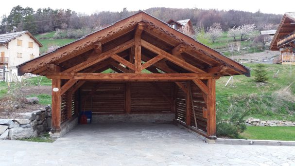 abri voiture en bois