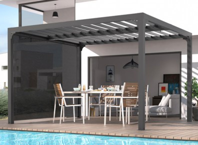 Une pergola bioclimatique en aluminium pour un maximum de confort en extérieur 