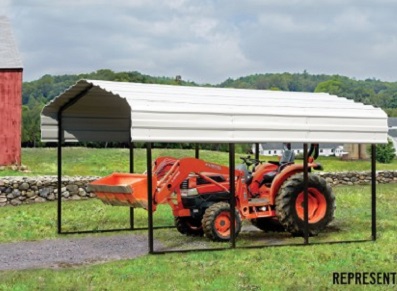 abri métallique pour tracteur agricole