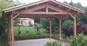 ossature de carport en bois Douglas