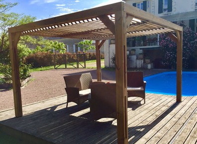 toit terrasse bois piscine