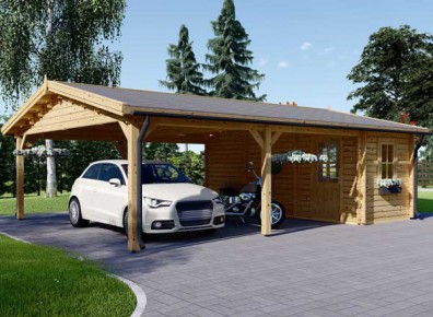 Pour aller plus loin que le simple couvert à voiture : un carport double ou avec atelier ?